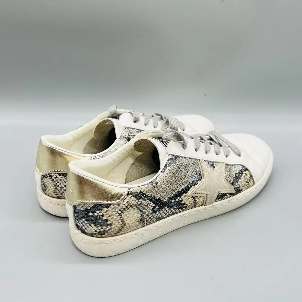 Vintage Havana Shoes Womens 7.5 Multicolor Snake Print Star Sneakers Comfort